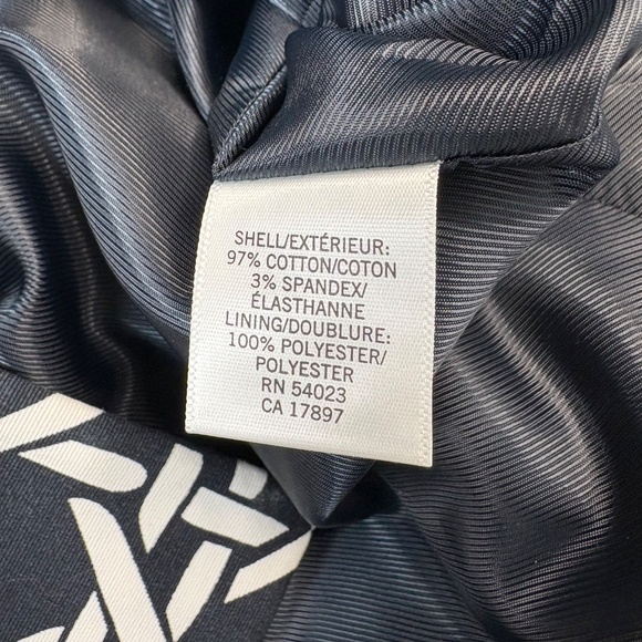 Banana Republic Women's Navy Geometric Print Blazer Sz M Preppy Chic Classic - Picture 8 of 9